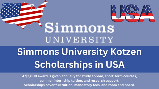 Simmons University Kotzen Scholarships in USA –  Education Bloger